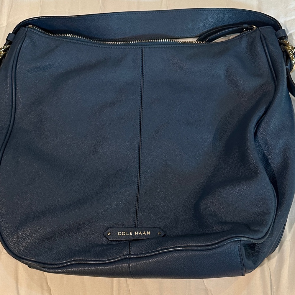 Cole Haan Navy Leather Shoulder Bag